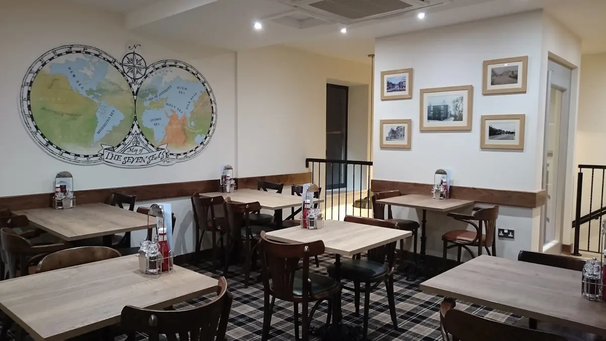 Inside Seven Seas Takeaway, Rotherham
