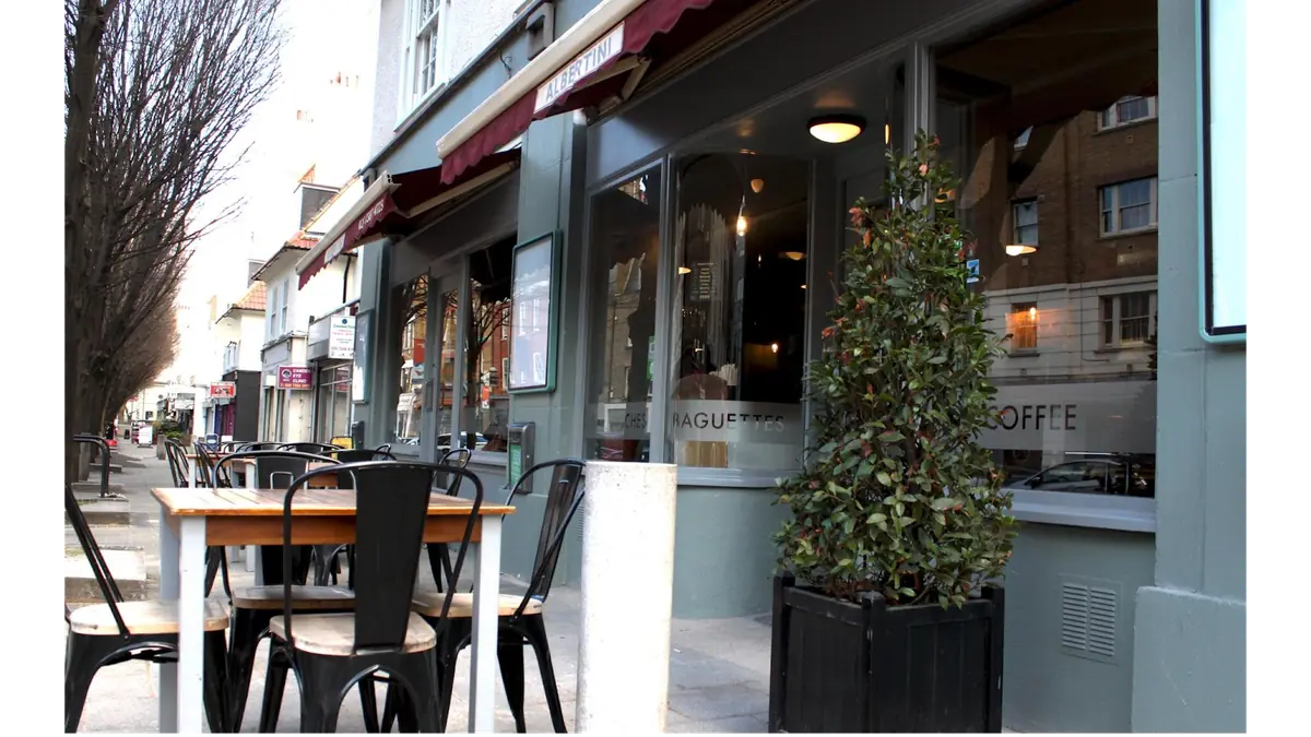Inside Albertini Restaurant, London