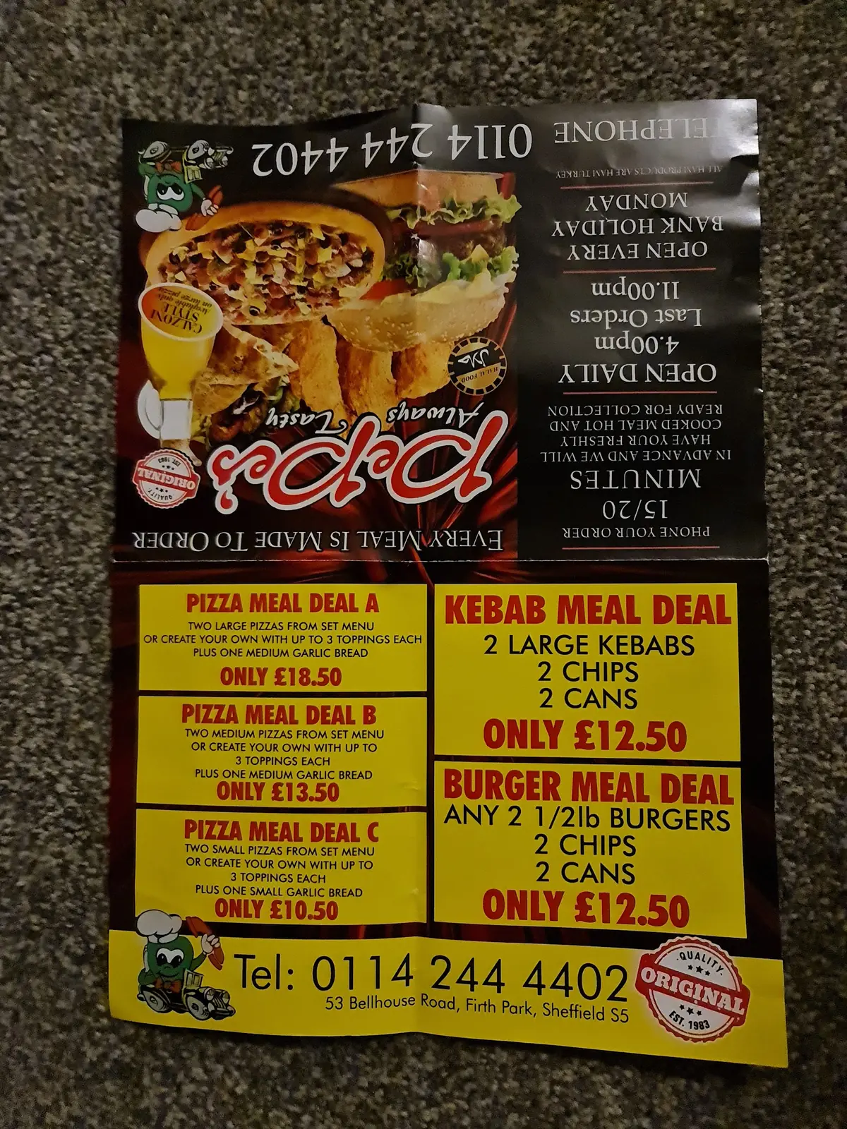 Pepe's pizza parlour — Restaurants in Sheffield