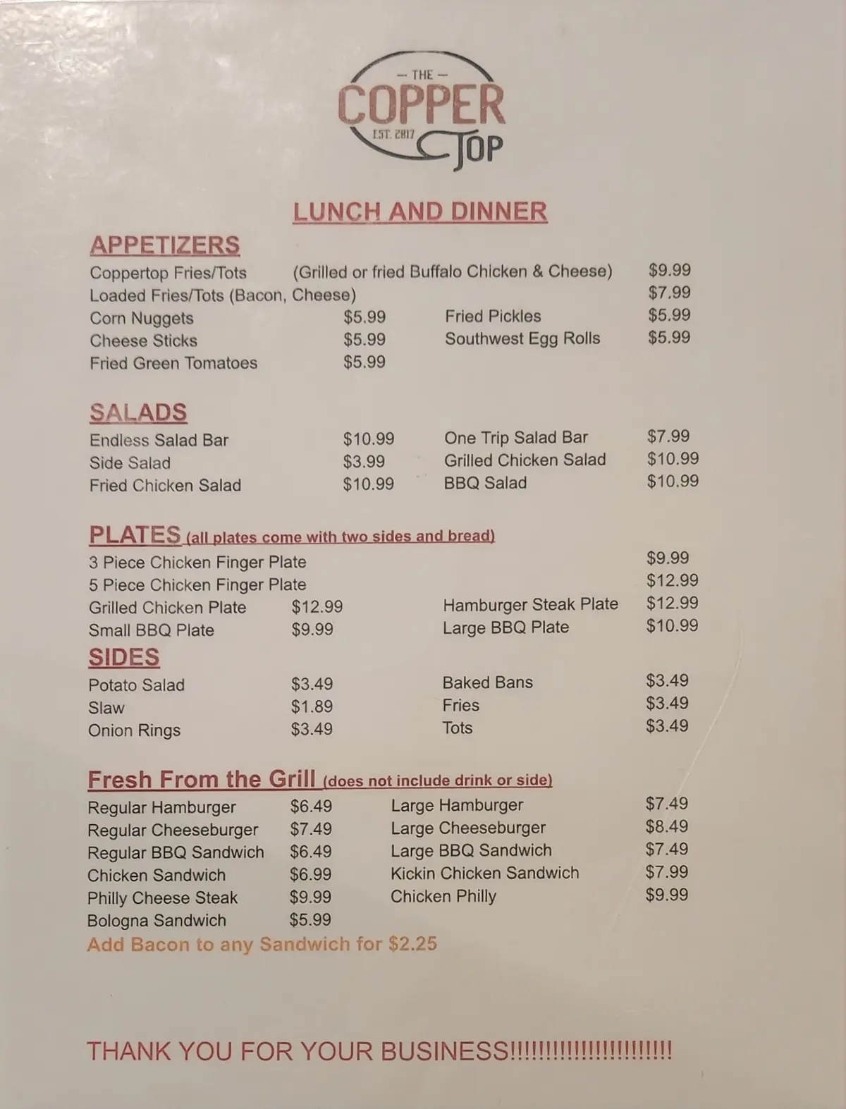 Copper Top Restaurant, Inc. photo (photo 1 of 3)