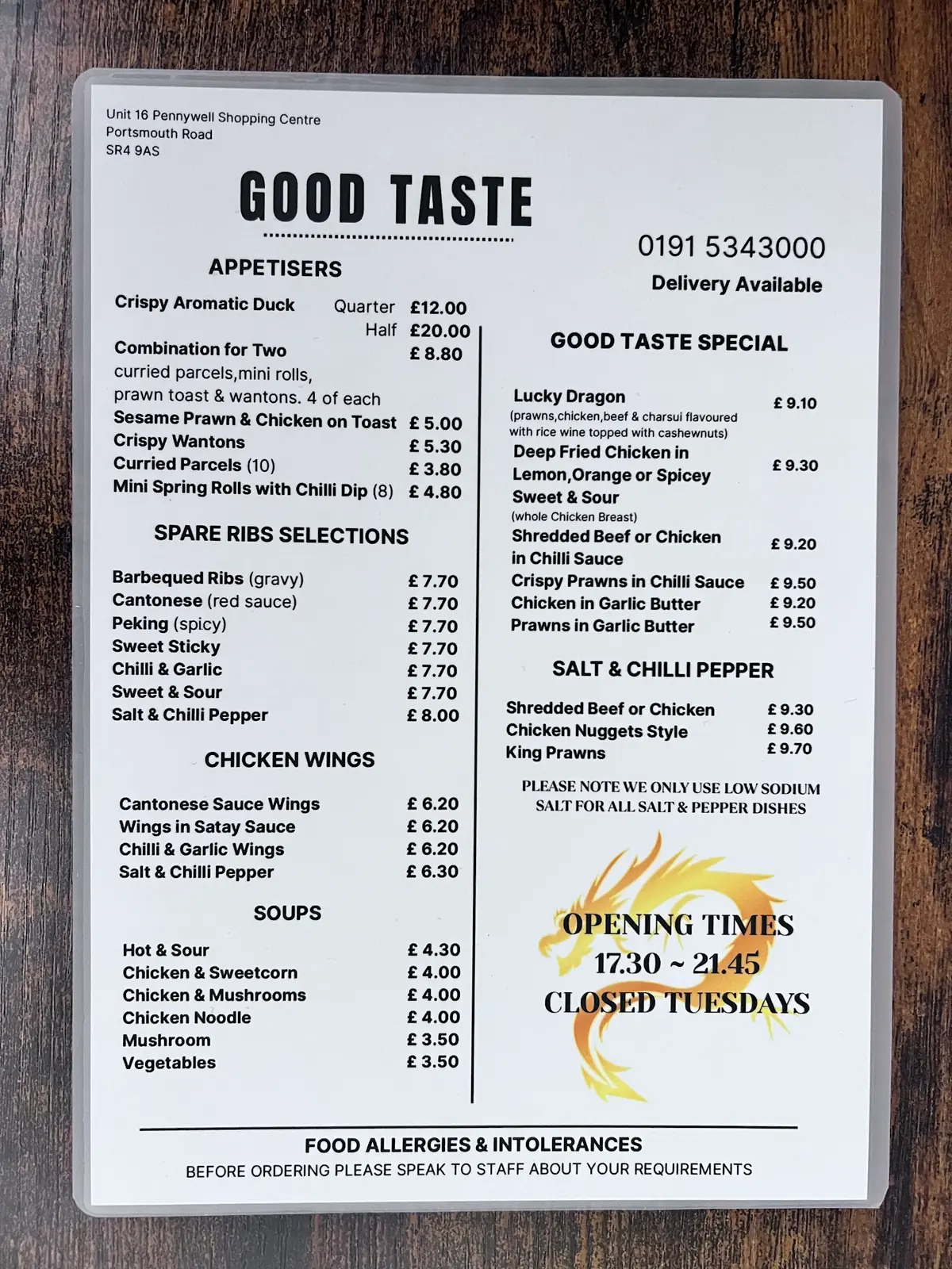 Good Taste Chinese Takeaway — Chinese restaurants in Sunderland