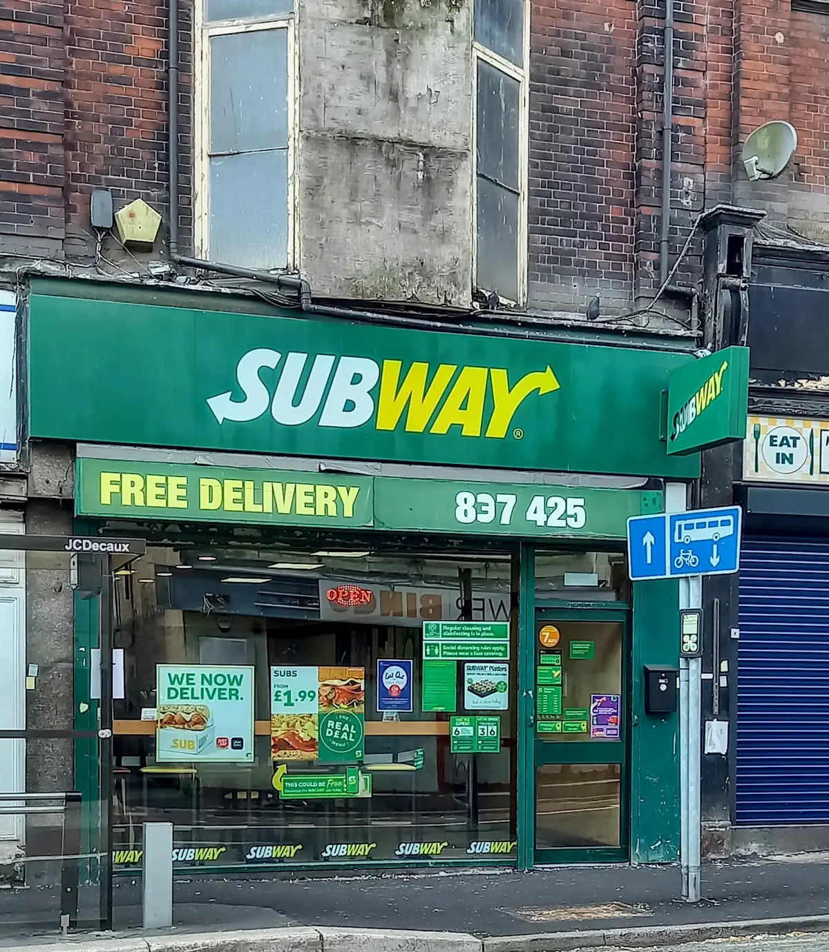 Inside Subway, Stoke On Trent