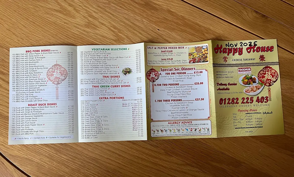 Happy House — Restaurants in Burnley