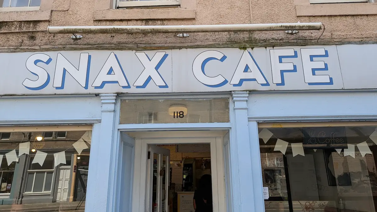 Inside Snax Cafe, Edinburgh