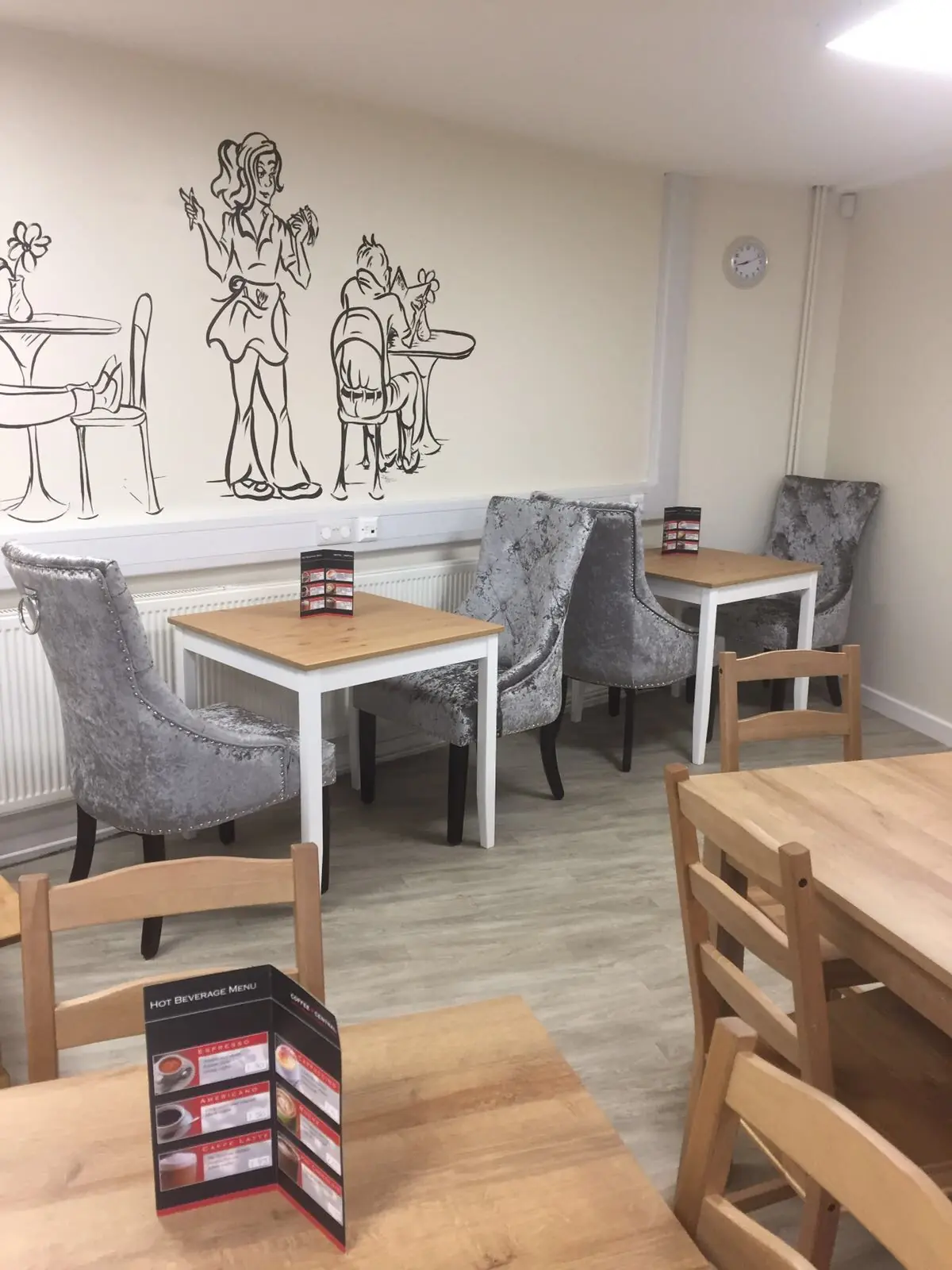 Inside AJ’s cafe, Nottingham