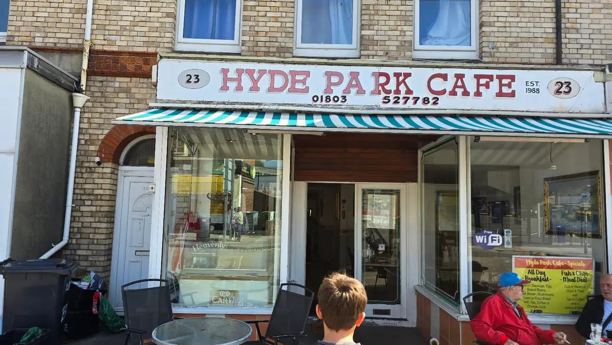 Inside Hyde Park Cafe, Paignton