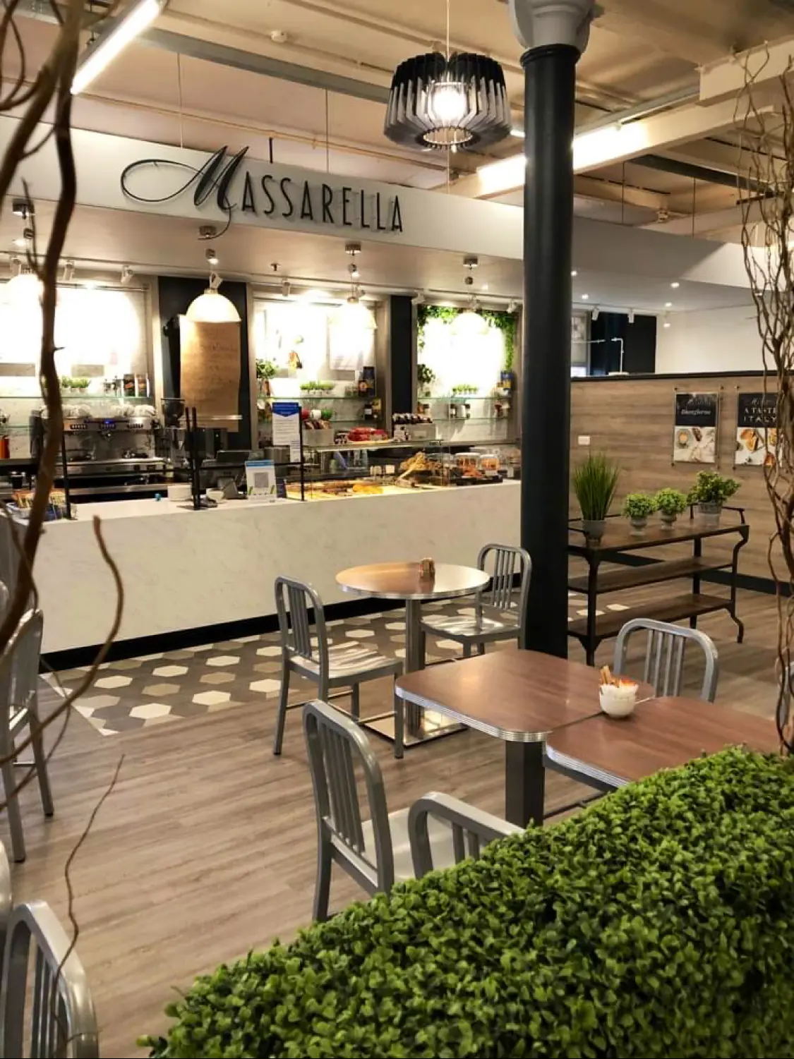 Inside Caffe’ Massarella, Manchester