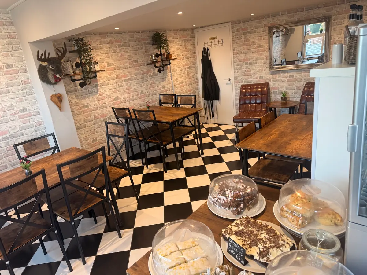 Inside Pizzini coffee shop, Nottingham