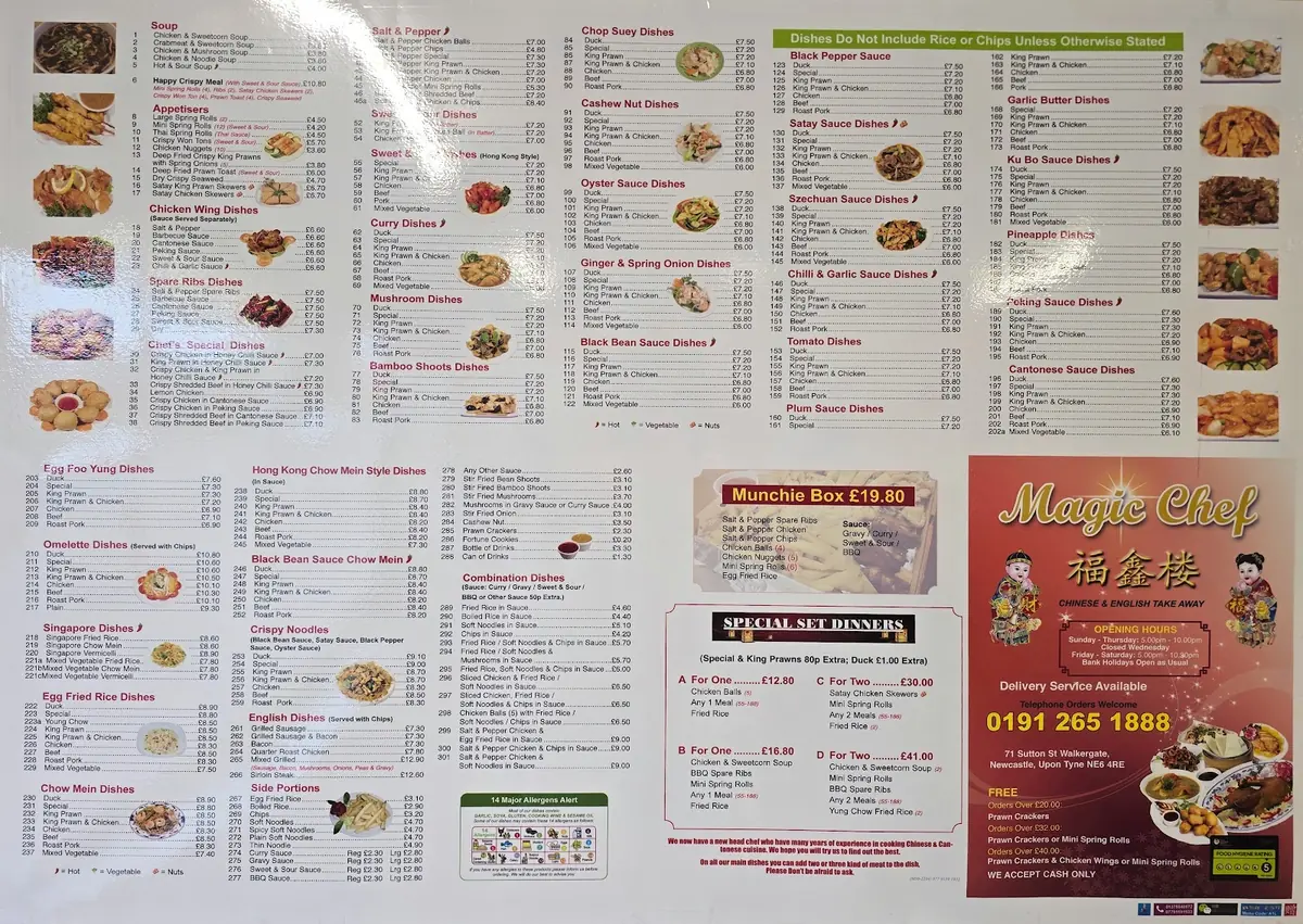 Magic Chef — Chinese restaurants in Newcastle Upon Tyne