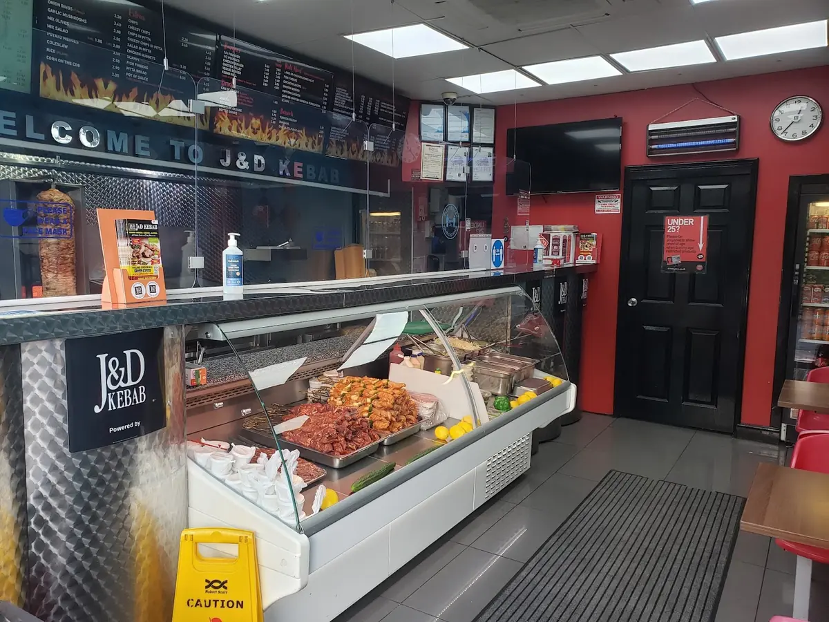Inside J&D Kebab, Croydon