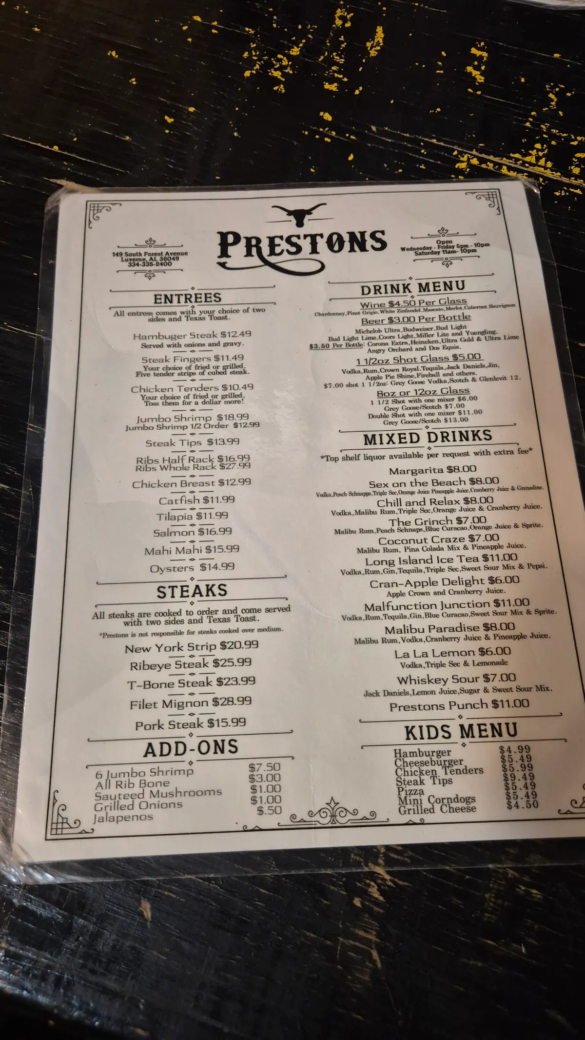 Preston's Steak & Grill photo (photo 1 of 3)