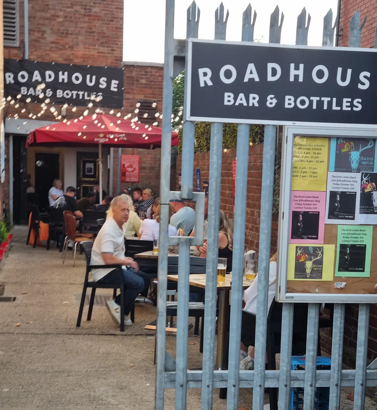 Roadhouse bar and bottles