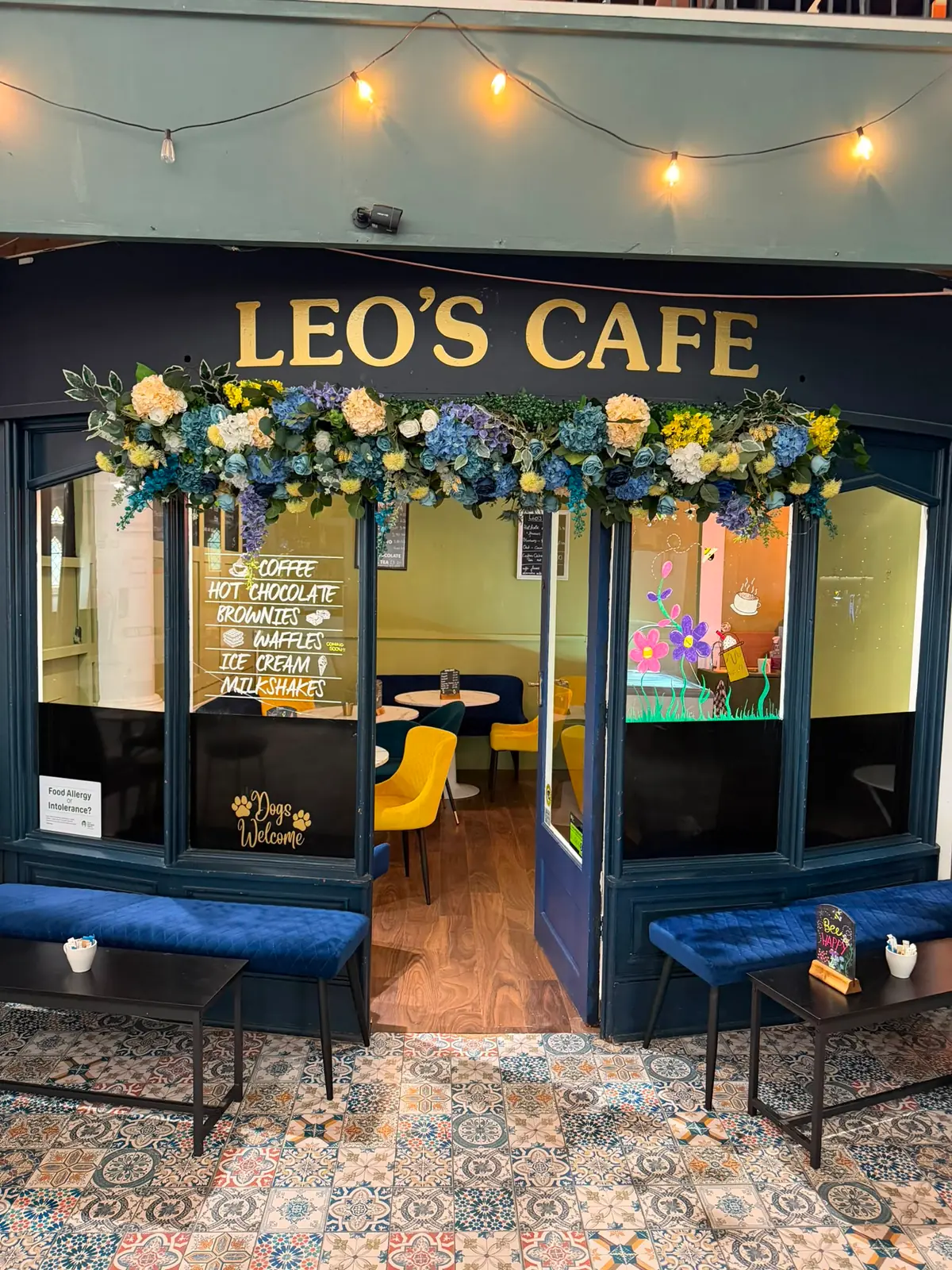 Inside Leos cafe, North Shields