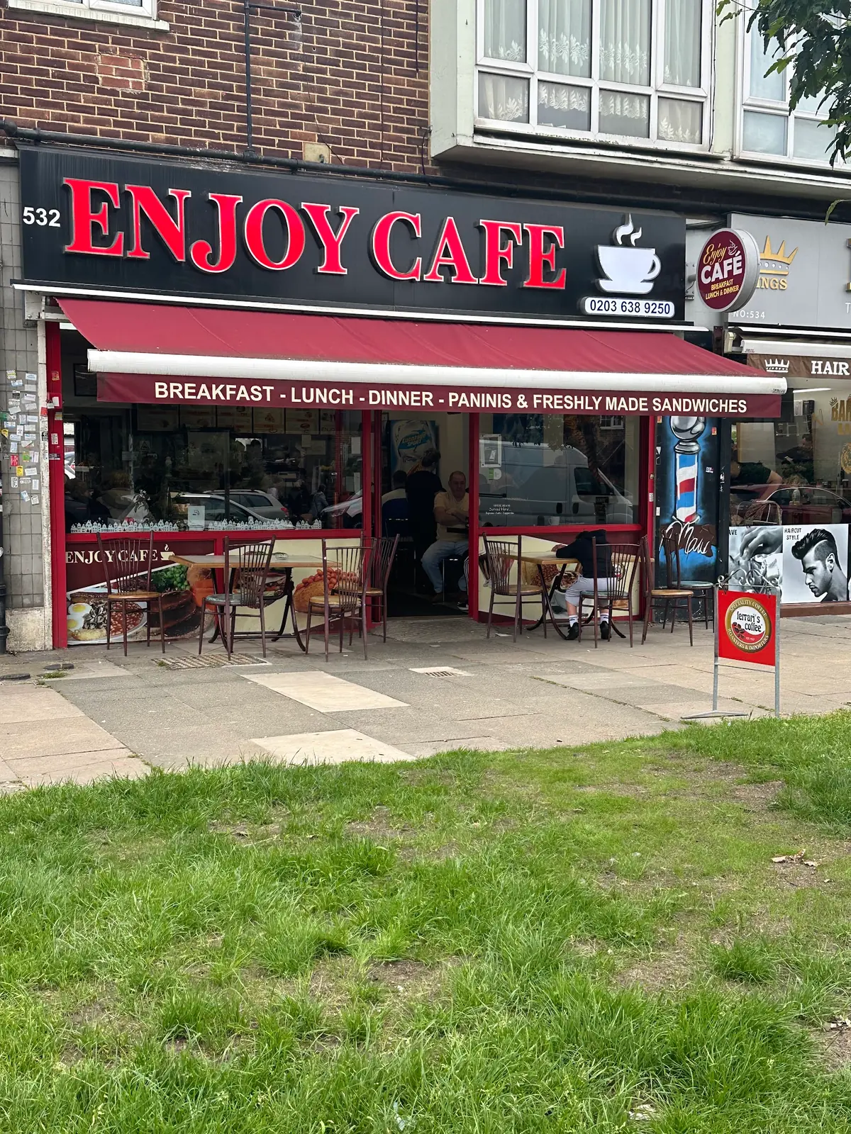 Inside Enjoy Cafe, Dagenham