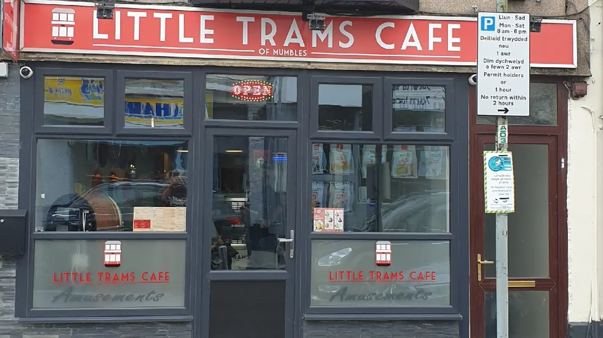 Inside Little trams cafe, Swansea