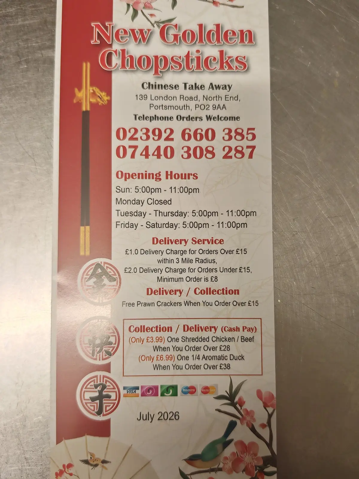 Golden Chopsticks — Chinese Restaurants in Portsmouth