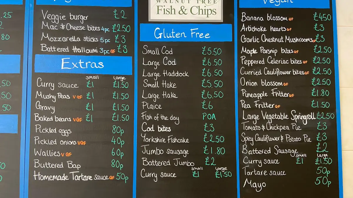Walnut Tree Traditional Fish & Chips — Restaurants in Milton Keynes