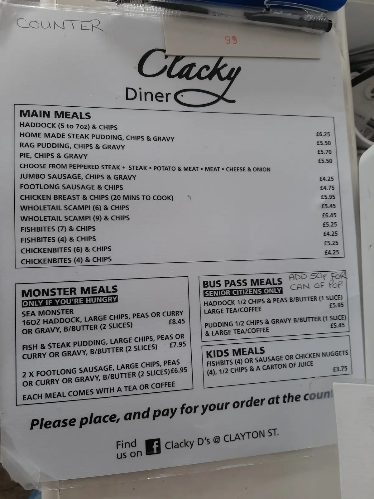 Clayton Street Chippy (Clacky D's) photo (photo 3 of 3)