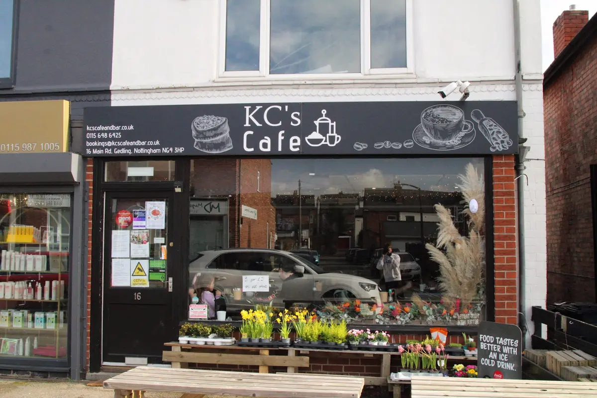 Inside KC's Cafe and cob shop, Nottingham