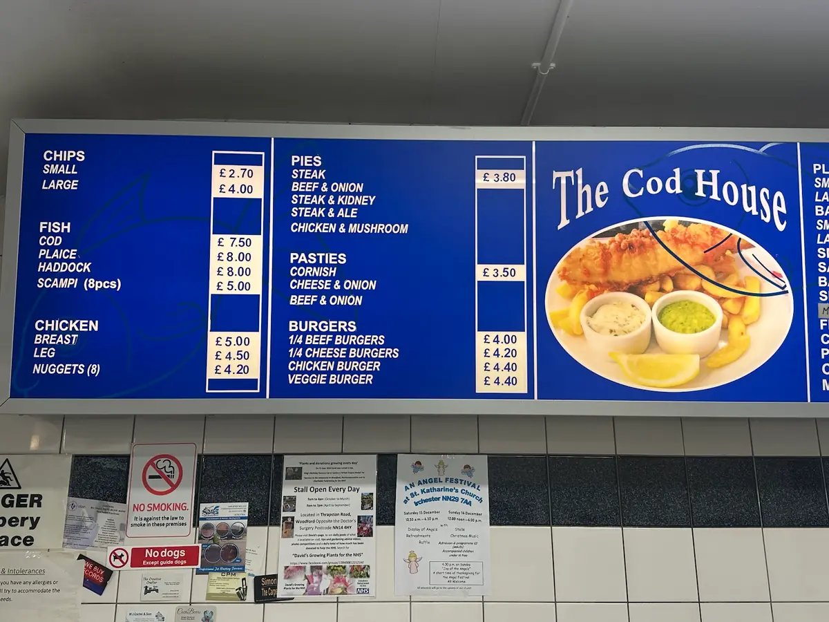The Cod House. Irchester Rd. Fish and Chip shop photo (photo 2 of 3)
