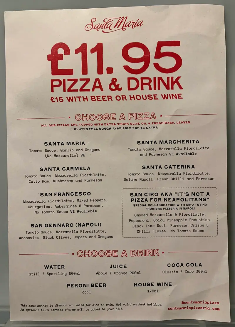 Santa Maria Pizzeria Fitzrovia photo (photo 1 of 3)