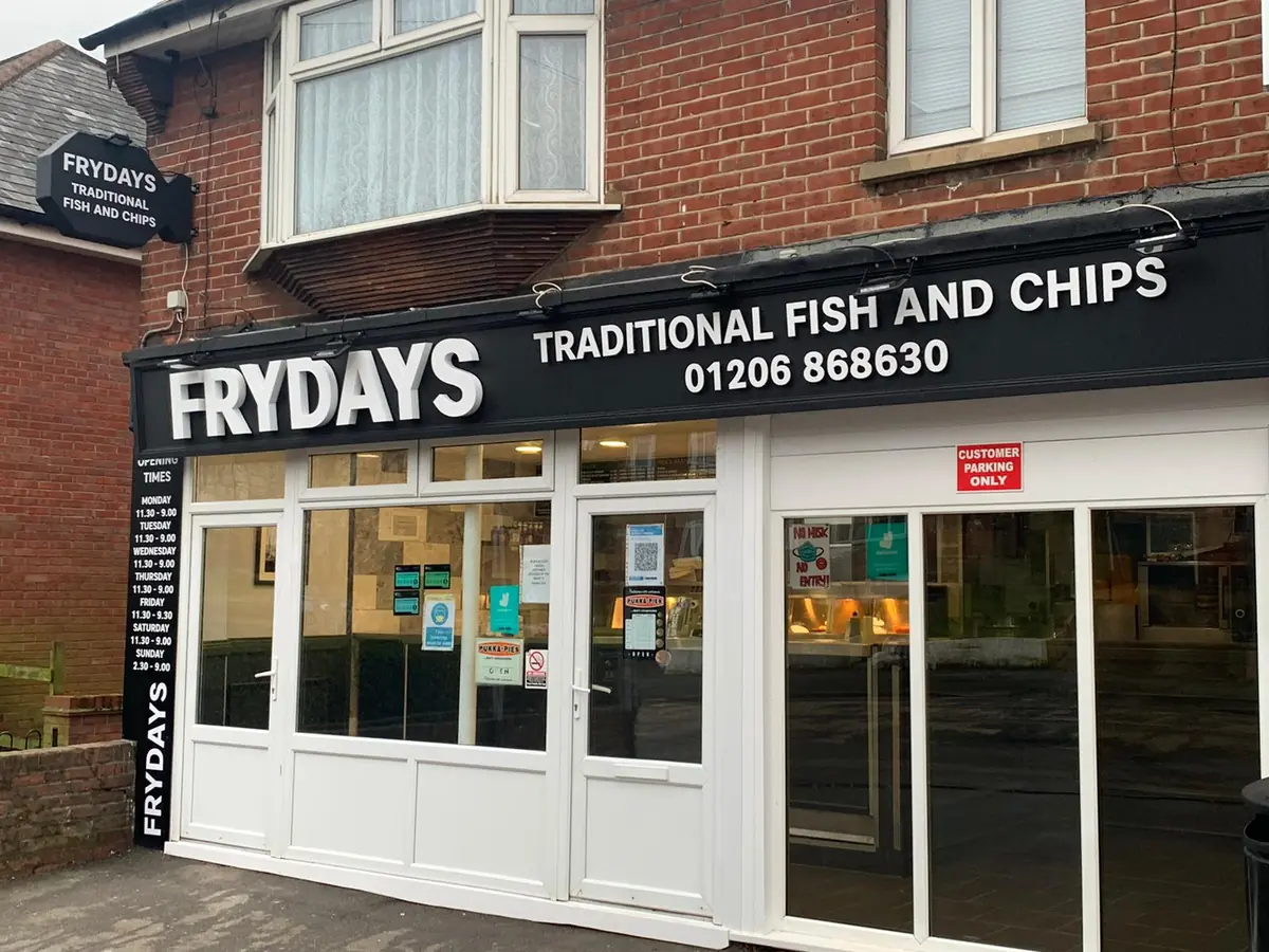 Inside Frydays Fish & Chips, Colchester