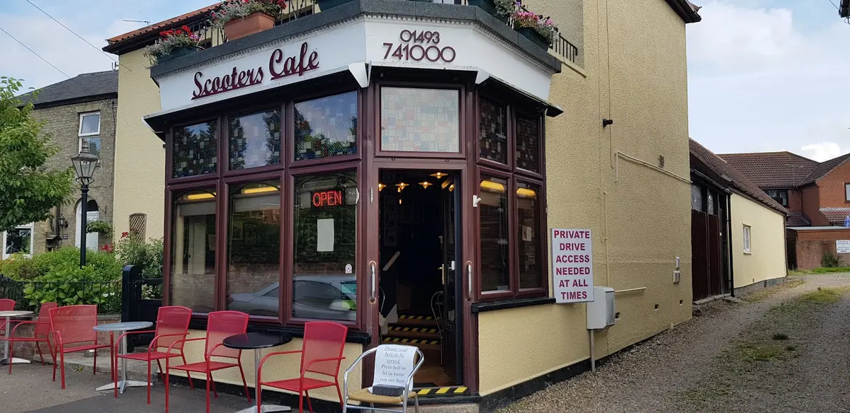 Inside Scooters Cafe, Norwich