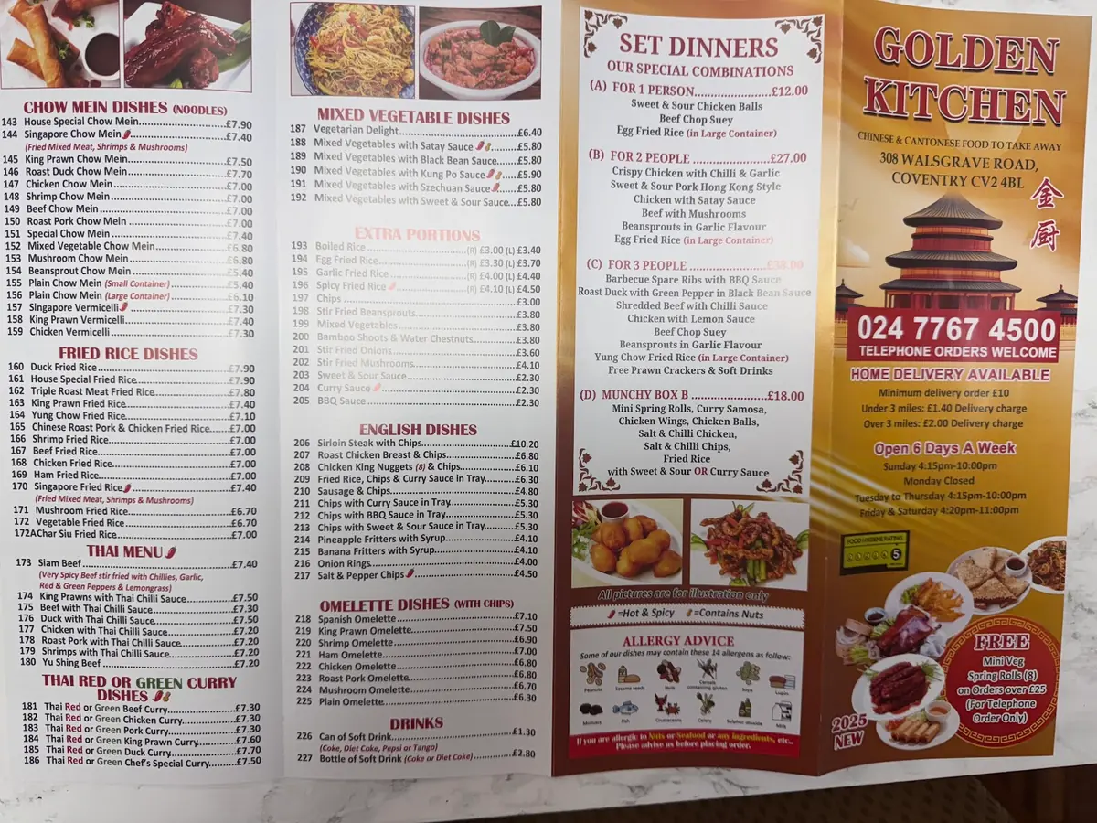 Golden Kitchen — Chinese restaurants in Coventry