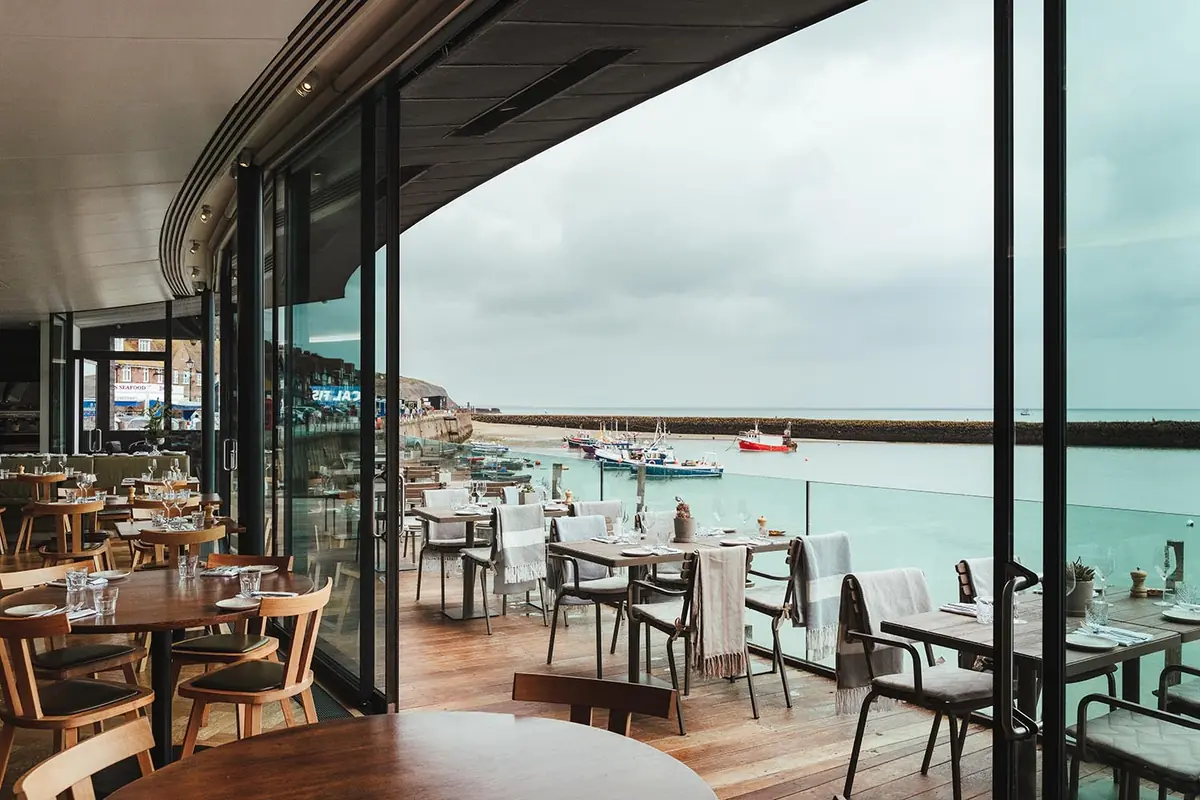 Inside Rocksalt Restaurant, Folkestone