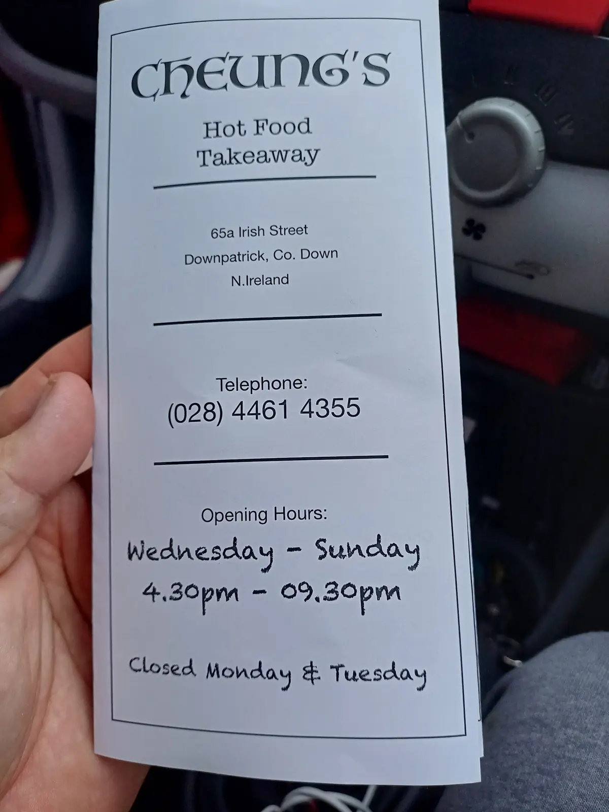 Cheung's Takeaway — Chinese restaurants in Downpatrick