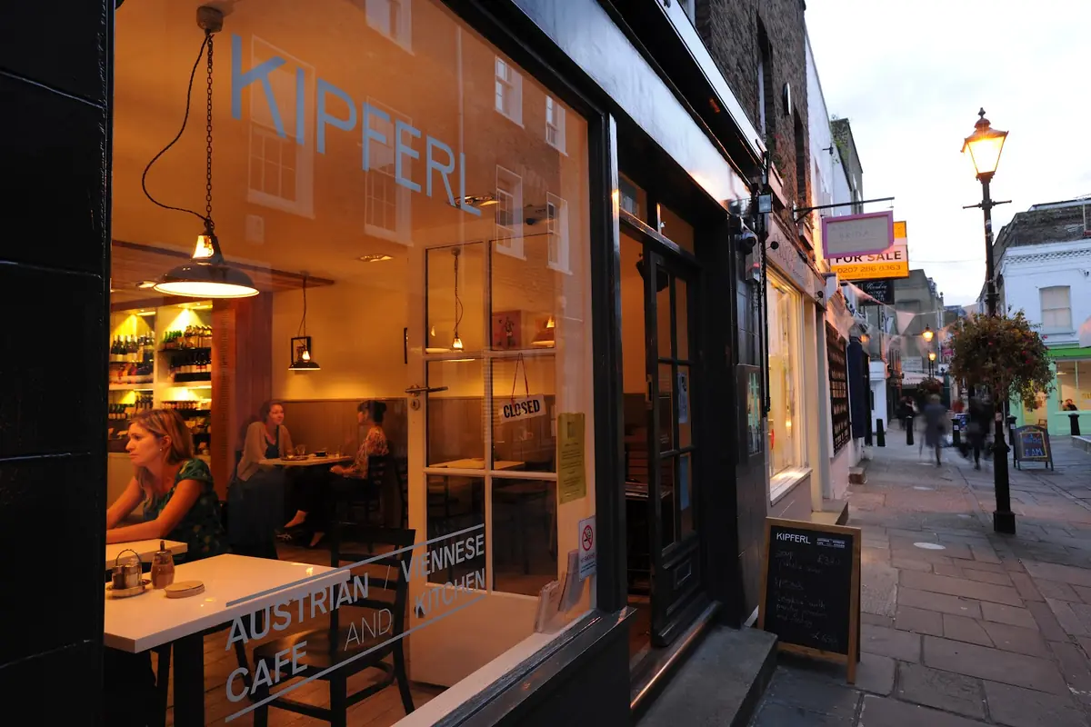 Inside Kipferl Restaurant & Patisserie, London