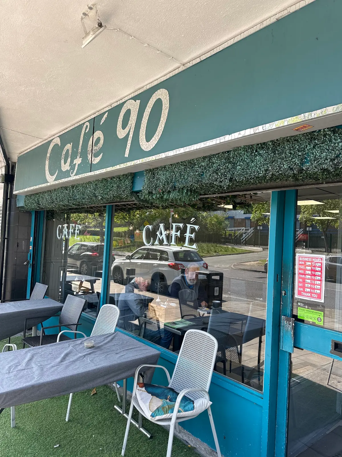 Inside Café 90, Romford