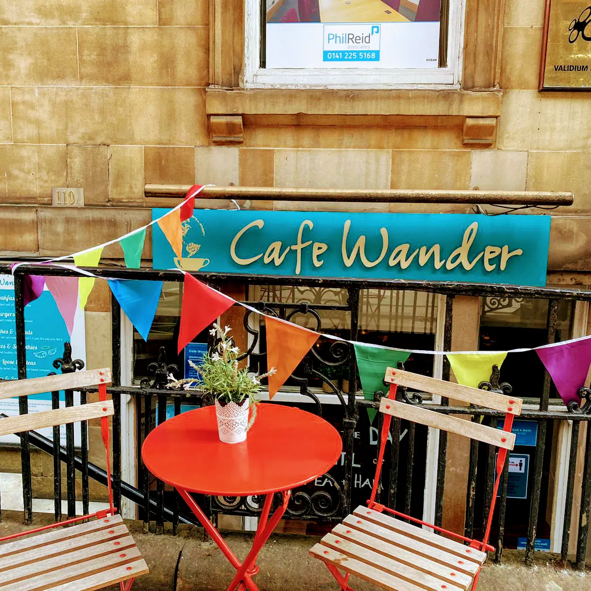 Inside Cafe Wander, Glasgow