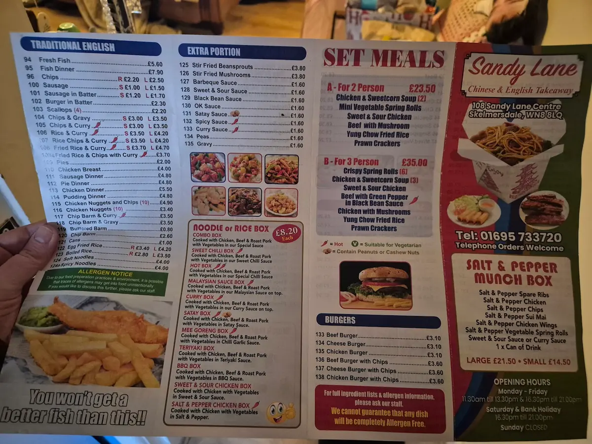 Sandy Lane Fish & Chips — Restaurants in Skelmersdale