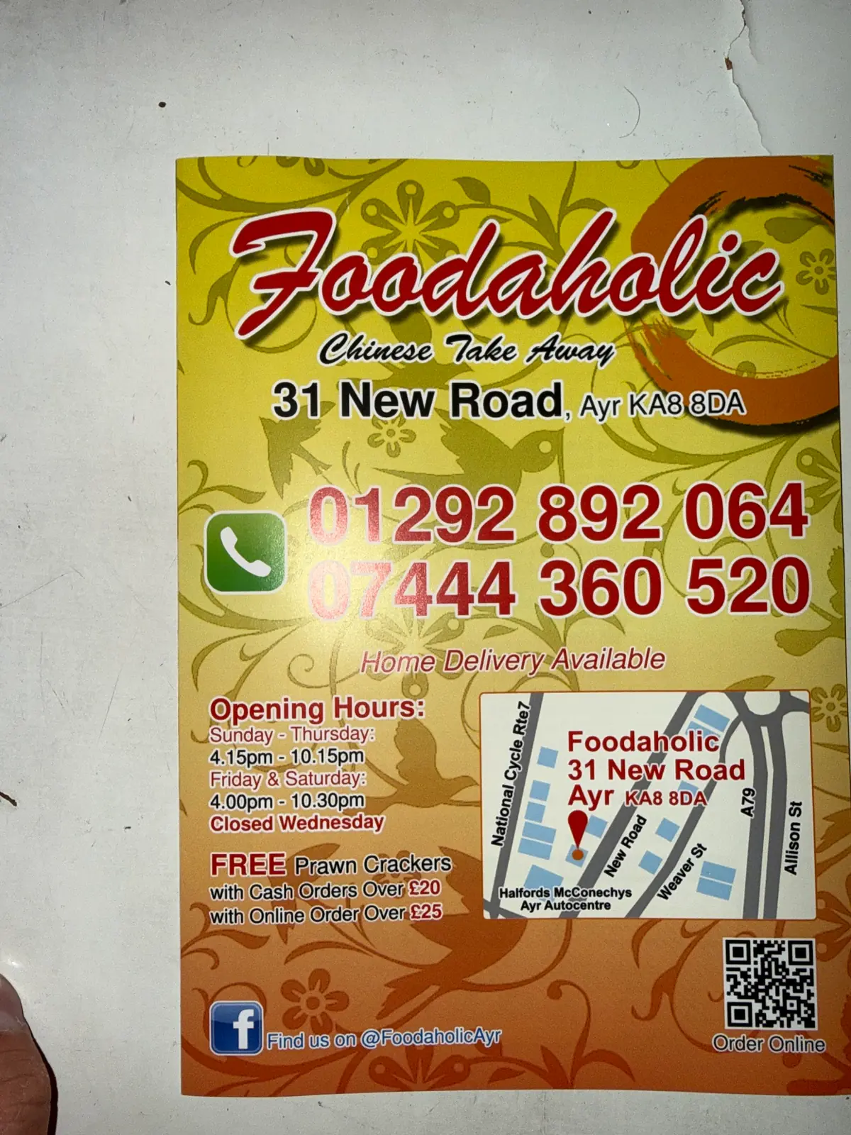 Foodaholic Ayr — Chinese restaurants in Ayr