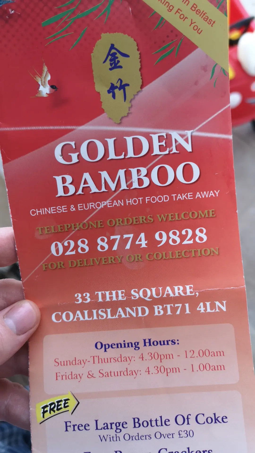 Golden Bamboo — Chinese restaurants in Dungannon