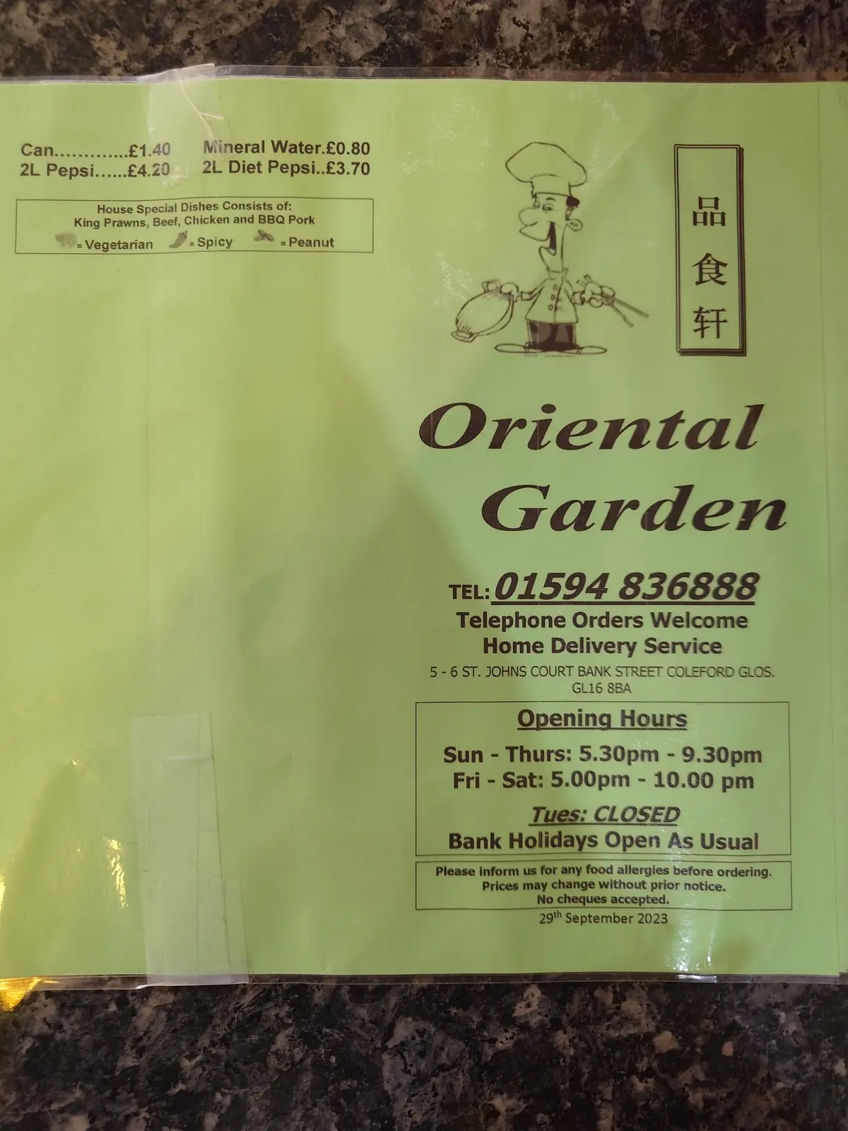 Oriental Garden Chinese Takeaway