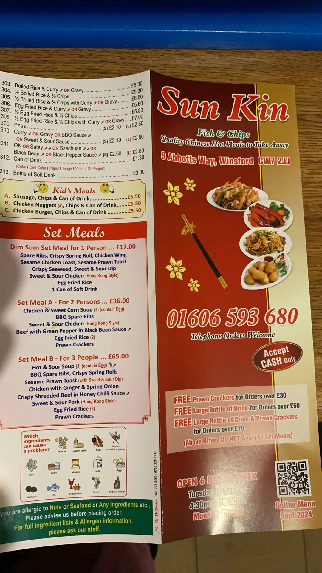 Sun Kin — Chinese Restaurants in Winsford