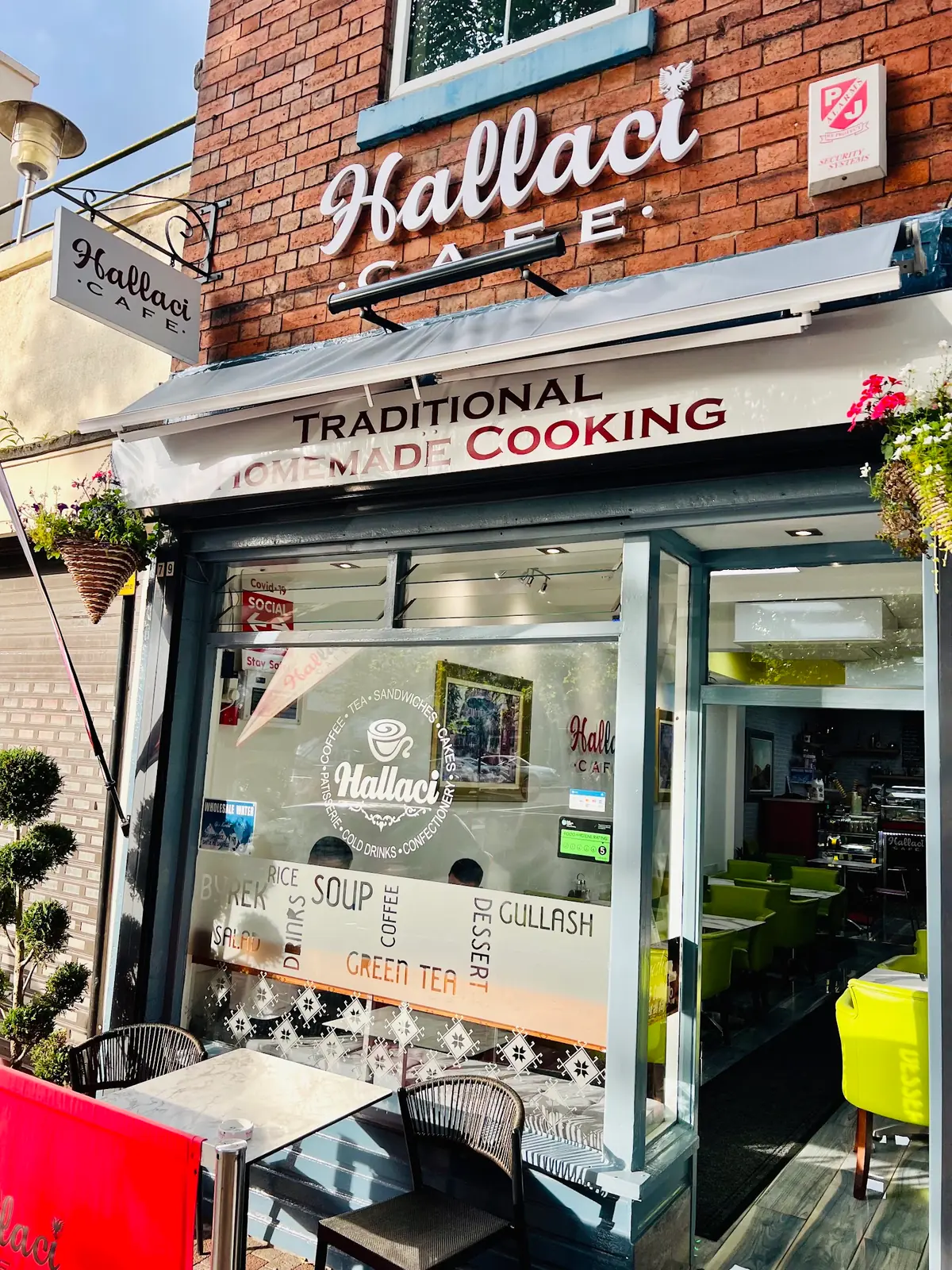 Inside Hallaci Cafe, Leicester