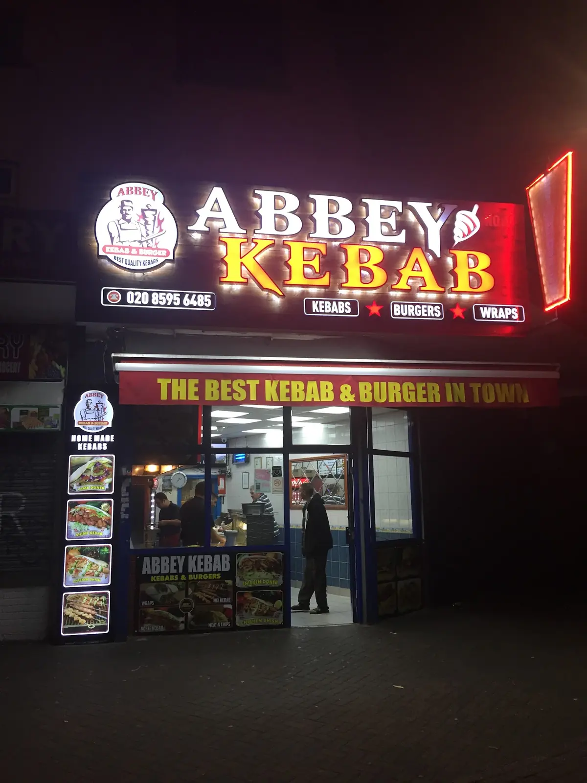 Inside Abbey Kebab, Dagenham
